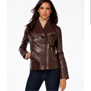 Michael Michael Kors Leather Biker Jacket